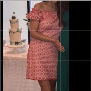 Willow & Clay red off the shoulder dress